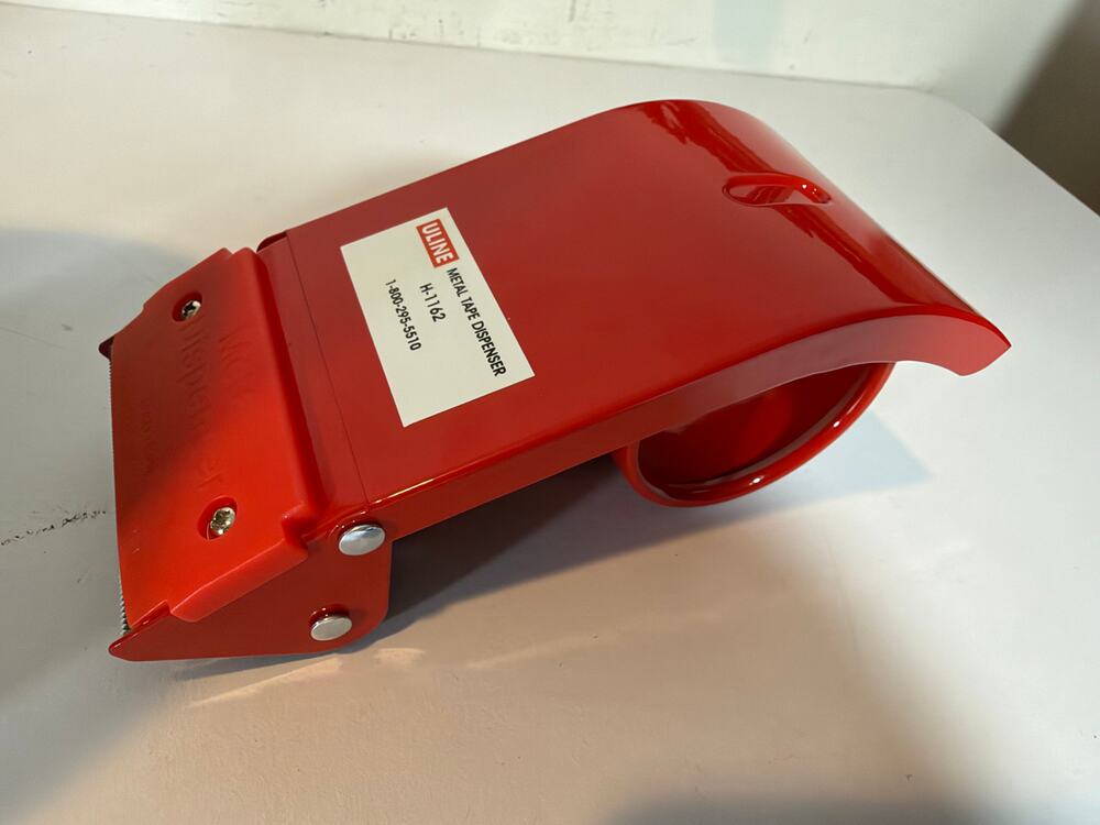 Brand New Uline H-1162 Red Packing Shipping 3" Metal Tape Dispenser - NO TAPE!